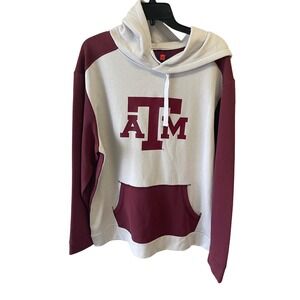 Fanatics Texas A&M Aggies Hoodie Mens XL Maroon Gray Colorblock Sweatshirt NEW